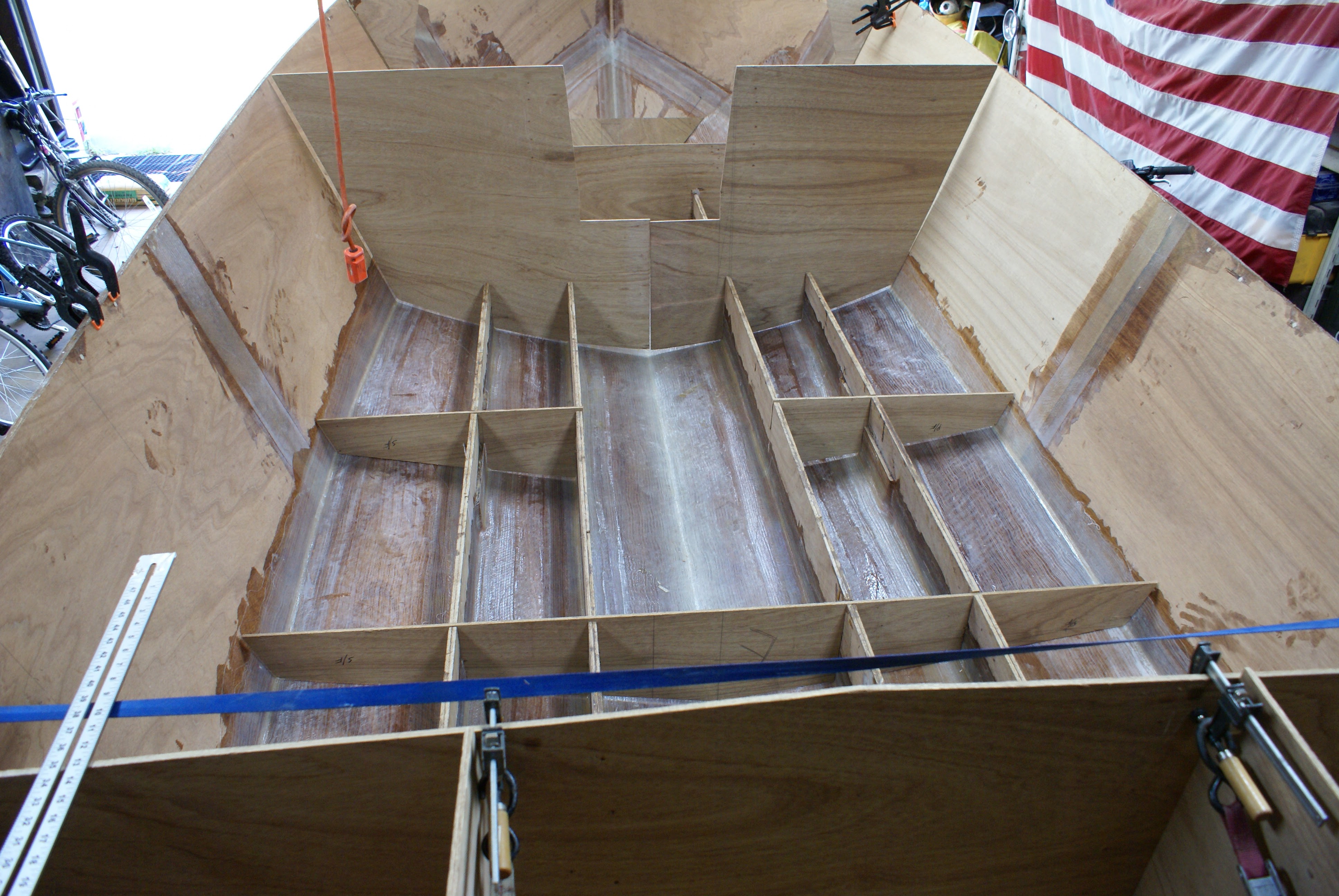 Interior framing complete with all bulkheads
