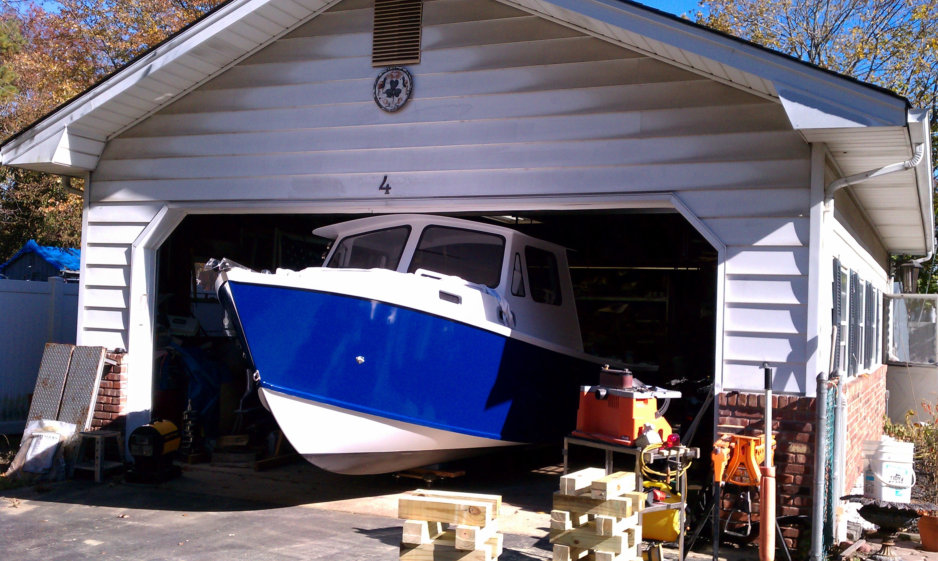 J-Marie bow filling the garage door opening